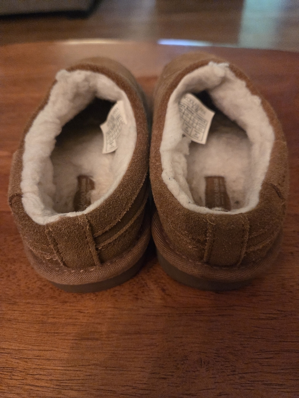 Koolaburra Kid's by Ugg Chestnut Brown Suede Shoes Slippers 1144932K Size 12 - Picture 4 of 8